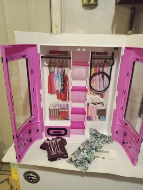 Barbie Dream Closet Pink Case Accessory Clothes Storage Case