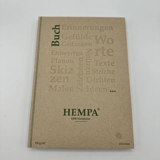 Hempa Buch Schreibheft Hanfpapier gebunden
