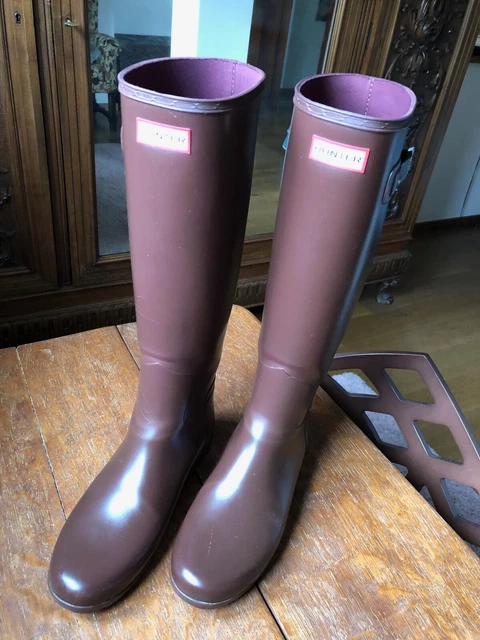 HUNTER ORIGINAL TALL Refined Dulse Ladies Wellington Boots UK Size
