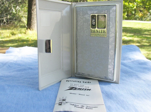 ZENITH ROYAL Model 16 All Transistor Radio With Folding Billfold Case ZENITH ROYAL Model 16 All Transistor Radio With Folding Billfold Case