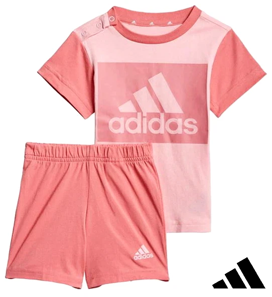 ❤️ADIDAS - Ufficiale - T-SHIRT E PANTALONCINI per bambine SET SPORTIVO - 3-6 mesi❤️NUOVO -02 -