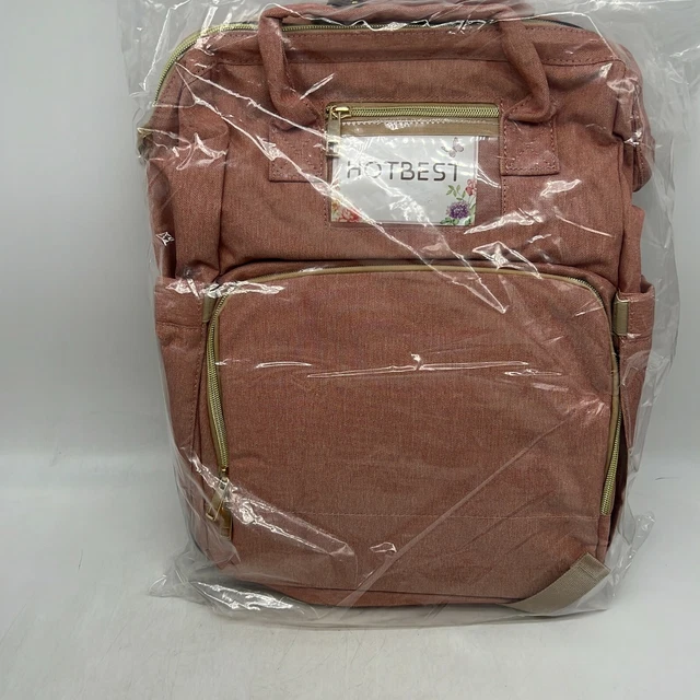 Hot Best Portable And Foldable Travel Pink Baby Diaper Backpack Bag