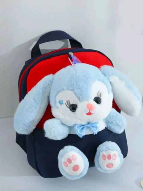 Toddler Small Backpack Blue Bunny Cartoon Rabbit Kindergarten Preschool Kids