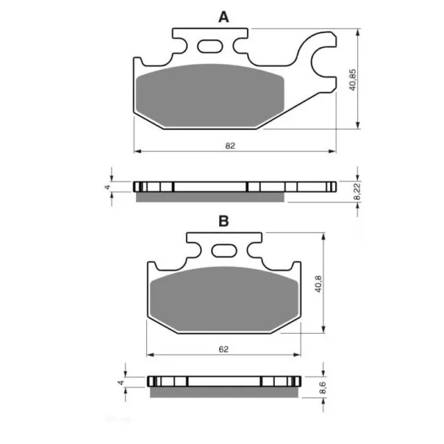 Plaquettes de frein avant Gauche Suzuki LT-A 500 King Quad 2009 - 2015