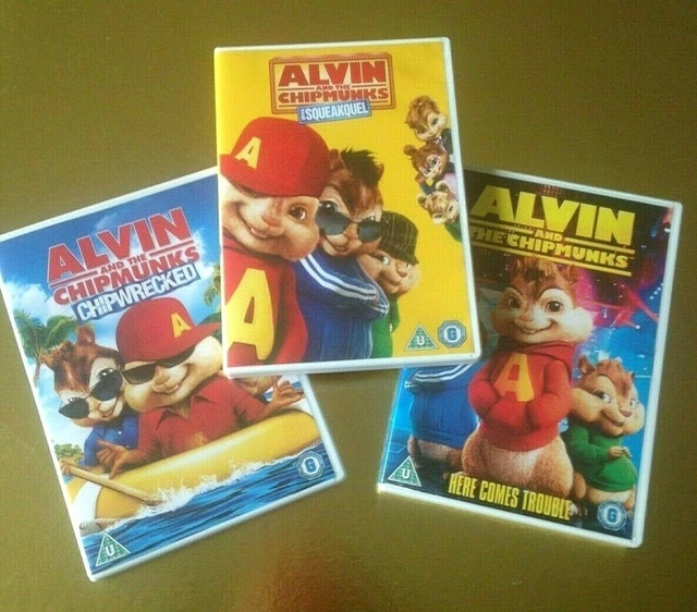 ALVIN AND THE CHIPMUNKS DVD bundle Chipwrecked, Here Comes Trouble, T
