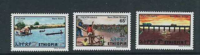 Äthiopien 1981 Bako River Bridge (Scott 991-3) VF MNH