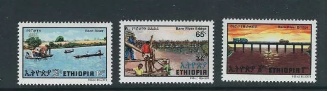 Éthiopie 1981 Bako Rivière Pont (Scott 991-3) VF MNH