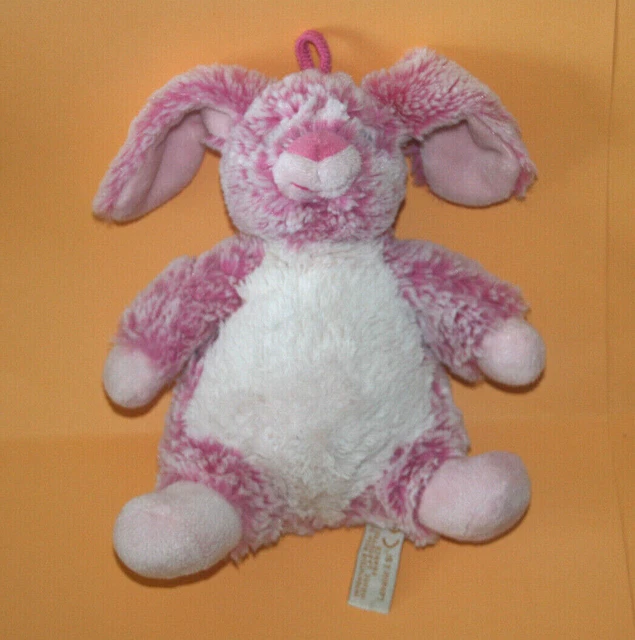 Rodadou Roda Doudou Peluche Lapin Blanc Rose Chine Etat Neuf