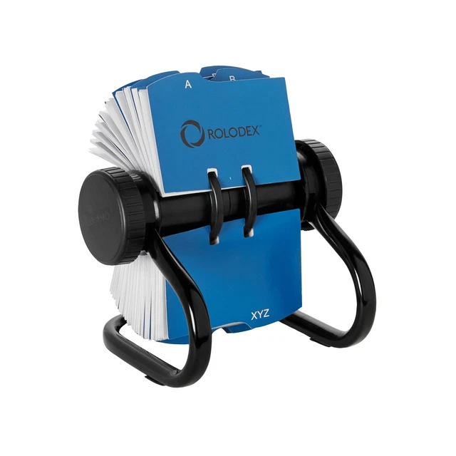 Rotary Business Card File, 400 Cap, 2-5/8"x4",200 Sleeve, BK