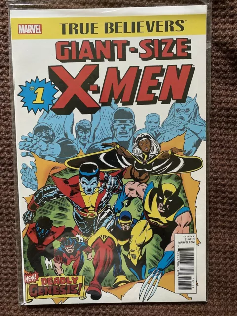 GIANT-SIZE X-MEN 1 (True Believers reprint, first Colossus Nightcrawler Storm)