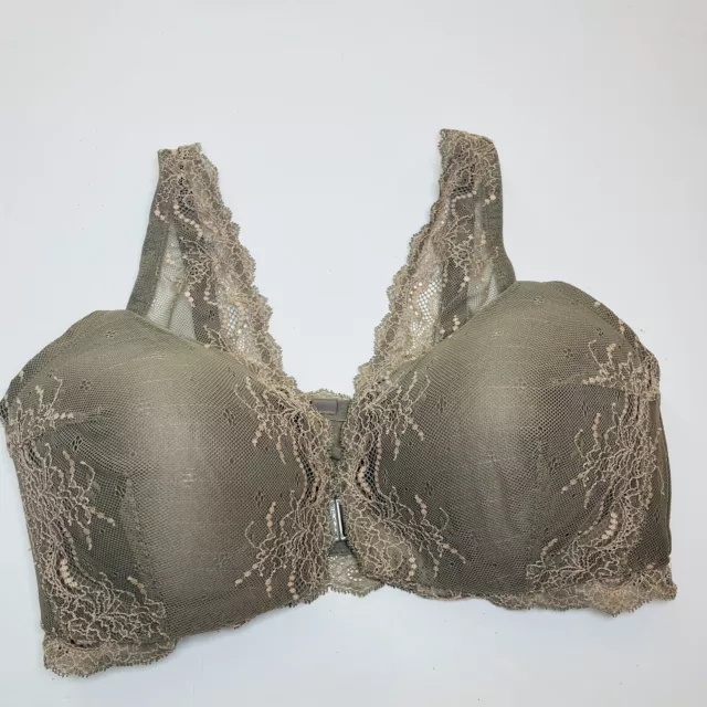 SPANX BROWN UNDIE-TECTABLE Four-Play Wireless Bra Front Close Size XL Lace  Green £17.42 - PicClick UK