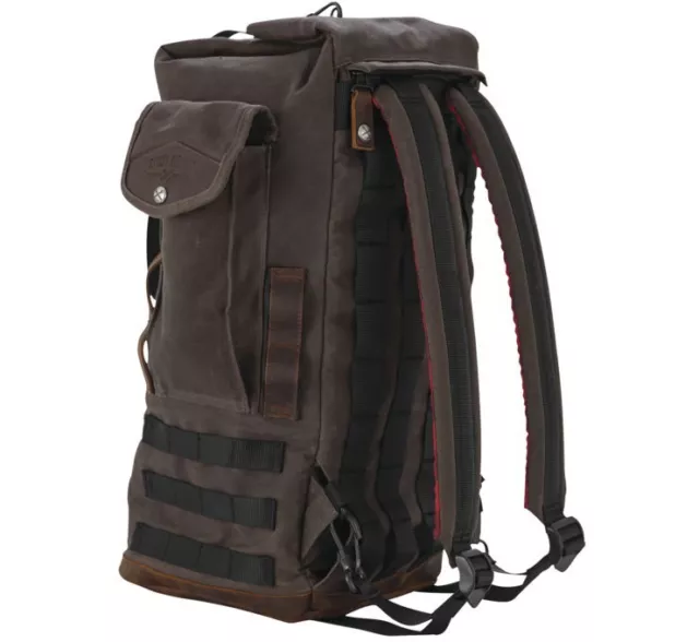 Burly Voyager Sissy Bar Backpack Dark Oak B15-1013D