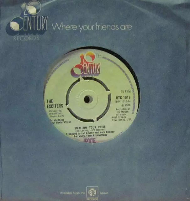 Exciters(7" Vinyl)Swallow Your Pride-20th Century Fox-BTC 1019-1976-VG/NM