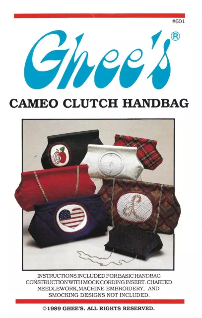 GHEE'S CAMEO CLUTCH Handbag #601 Rectangular Quilted Purse UNCUT Sewing ...