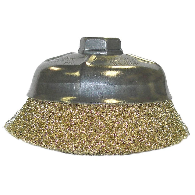 WEILER 93814 Crimped Wire Cup Brush,6 In.,0.020 In.