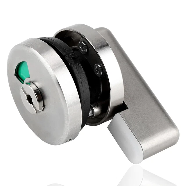 Serratura Bagno Con Indicatore Libero/Occupato - In Lega Di Zinco - Senza Chiave - Per Porte Spesse 12-18mm - Facile Installazione