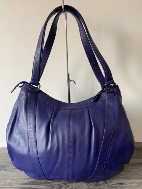 Dents Souple Cuir Clouté Hobo Sac Détail Bnwot 3