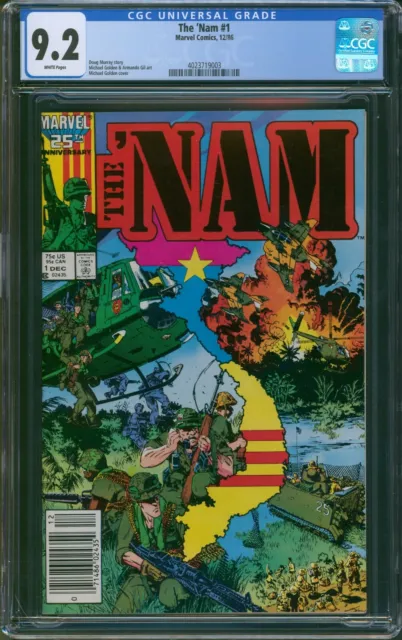 The 'Nam #1 Marvel Comics 1986 Newsstand CGC 9.2 White Pages