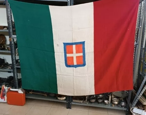 Bandiera Regno d'Italia Originale E Rara con timbro