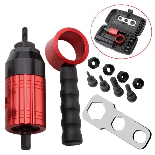Testa di conversione pistola a rivetto elettrica accessori rimovibili adattatore elettroutensile