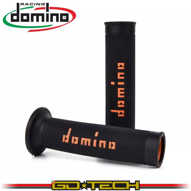 MANOPOLE DOMINO A010 MOTO SCOOTER STRADALI Nero Arancione ON ROAD RACING Forate 3