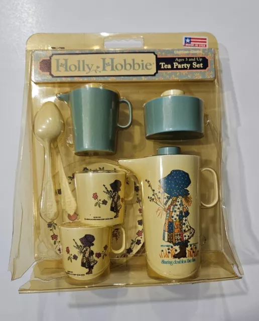 Vtg Holly Hobbie Tea Party Set 1990 Girls Toy Kitchen Playset Plastic New