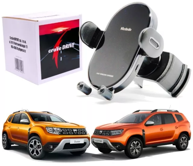 Support de Téléphone Automatique, Chargement Sans Fil pour Dacia Duster 2 2017+