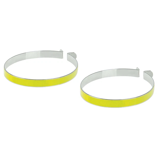 Paire De Pinces à Pantalon Réfléchissantes – Vert/noir, 10x6cm, Plastique élastique, Ajustement Sécurisé, Pour Vélo, Rando, Jogging, Accessoire De Sécurité Nuit