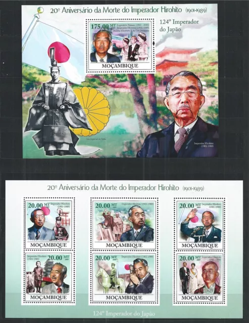 Mozambique Mosambik 2009 Mini Sheet Block Set ** Mnh Japan Imperator Hirohito