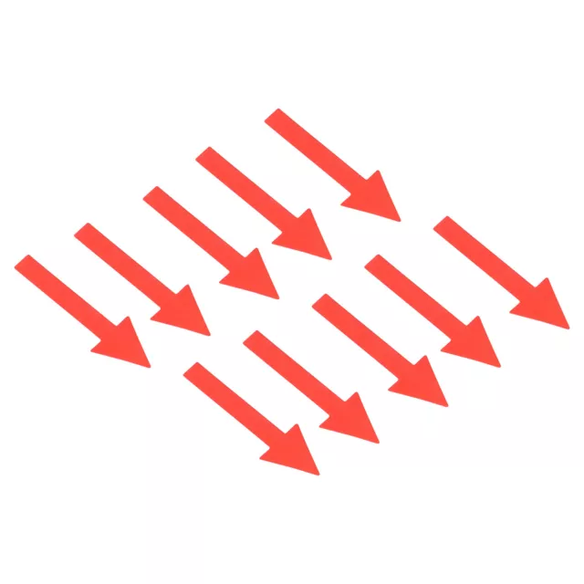 Set 6/60 pezzi 2x1" Adesivo freccia segno freccia direzionale decalcomania pavimento rosso