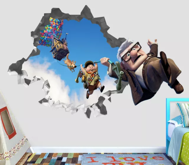 RUSSEL & CARL of Disney Pixar UP Custom Wall Decals 3D Wall Stickers Art  OP36 $24.34 - PicClick