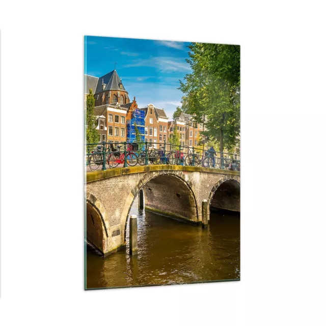 Impression sur Verre 80x120cm Tableaux amsterdam arches architecture b�timent