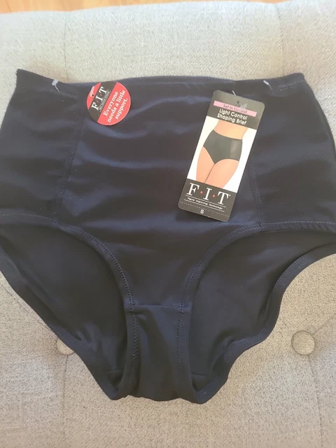 NWT F.I.T “FIGURE IMPROVING TECHNOLOGY” Woman’s Black /Sheer Panties SZ