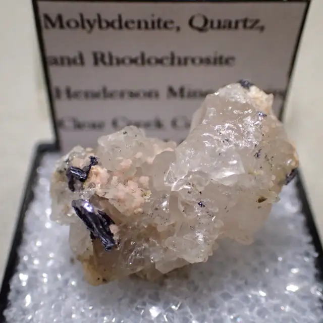 Molybdenite, Quartz, and Rhodochrosite, Henderson Mine, Empire, Colorado