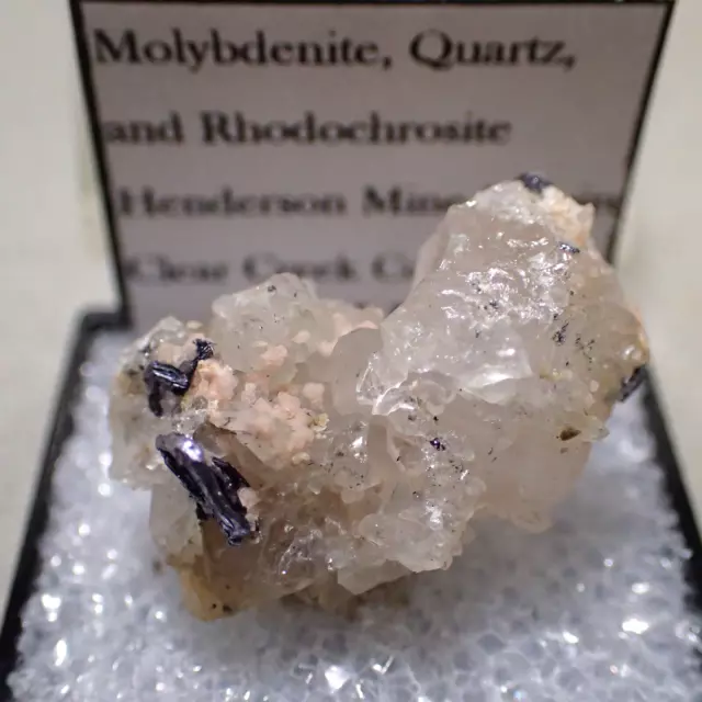 Molybdenite, Quartz, and Rhodochrosite, Henderson Mine, Empire, Colorado