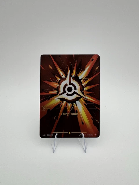 2025 LEAGUE OF Legends Riftbound English TCG Card Fury Rune OGN·007a ...