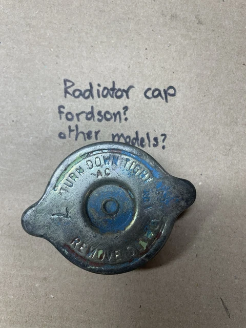 TRACTOR RADIATOR CAP - Fordson, Massey Ferguson, Ferguson, Nuffield ...