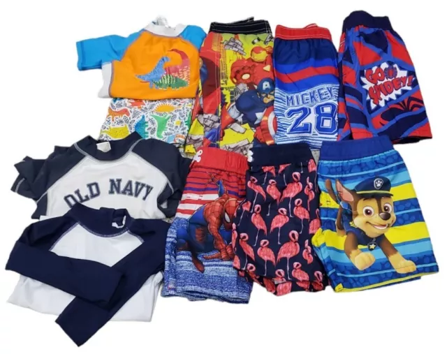 Old Navy Marvel Nickelodeon Swimwear Trunks Outfit Boys 2T Paw Patrol Spiderman