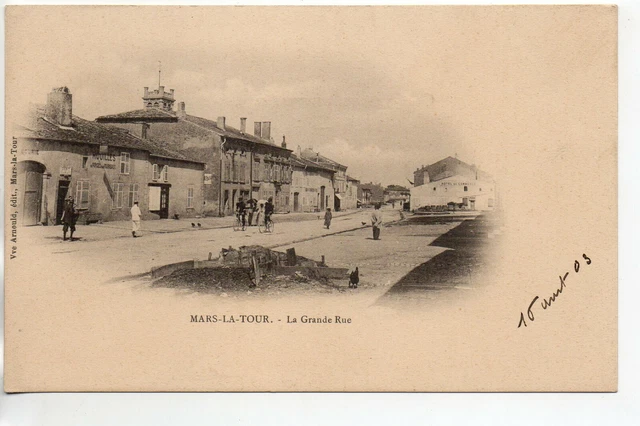MARS LA TOUR - Meurthe et Moselle - CPA 54 - carte 1900 de la grande rue