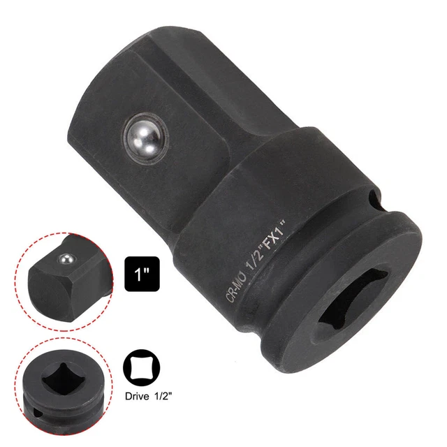Ratchet Wrench Socket Drive Adapter Reducer Air Impact 1/2 Inch Drive x1 Inch a