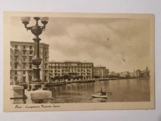 Cartolina Bari Lungomare Nazario Sauro formato piccolo non viaggiata