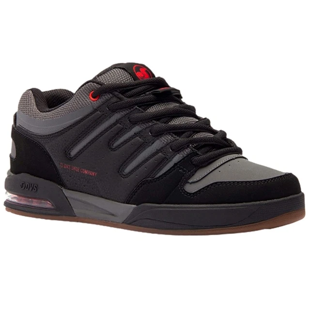 DVS HOMME TYCHO Noir Rouge Charbon Nubuck Basse Basket Chaussures ...