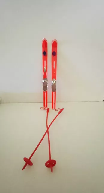 Vintage Tammy Doll Skis and Pole Set - Four Items from Snow Bunny 9211-4