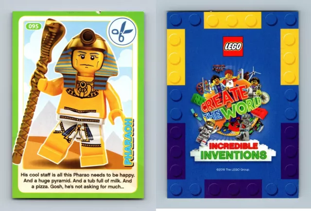 Pharaoh #95 Lego Create The World 2018 Sainsbury's Trading Card