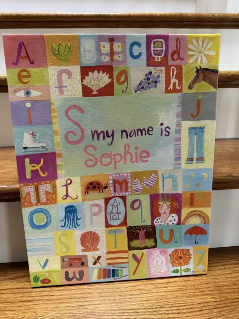 oopsy daisy canvas wall name art  “Sophie”. Height Is 18” And Width is 14”.