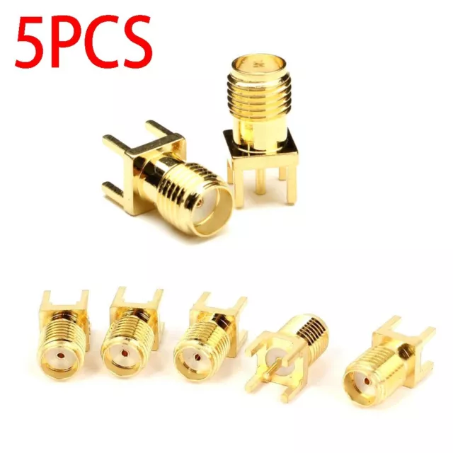 SMA Connecteur Prise Jack Femelle 5pcs Coaxial for Wifi Externe Antenne RF Soudé 3