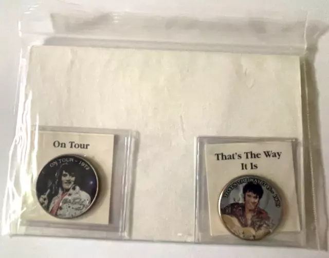 2 E Presley Movie Coin Collection Colorized Half $ On Tour That's The Way It Is