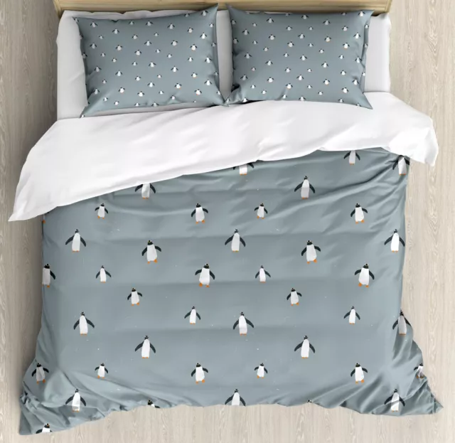 Pinguin Bettwäsche Set Minimal arktische Fauna Vogel