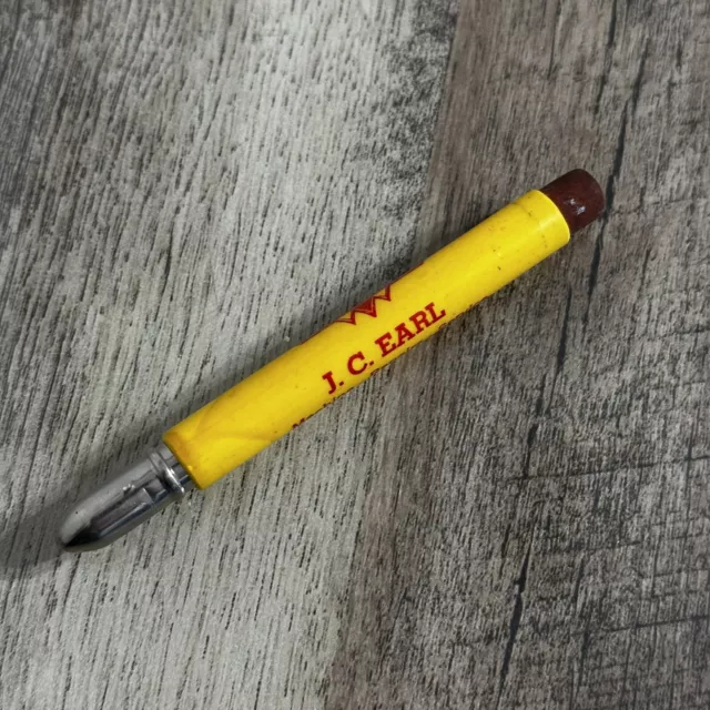 Vintage Bullet Pencil Advertising INTERNATIONAL JC EARL Machine Repairs Service
