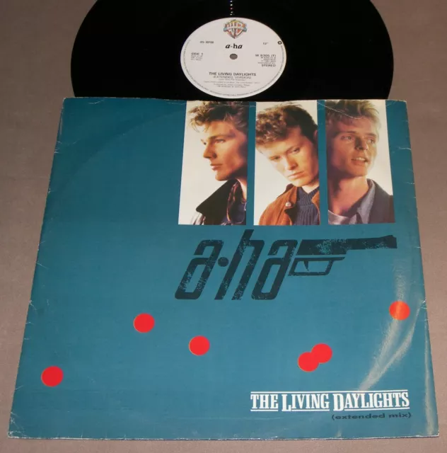 a-ha The Living Daylights 12" Single 007 Vg Vg Vinyl Record W8305T